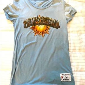 True Religion T-Shirt Blue Ombré Size 2